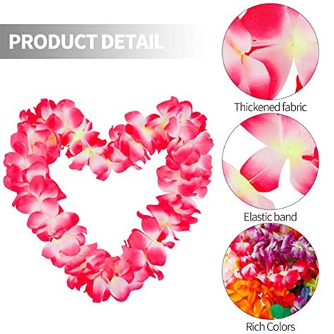 Adxco Pieces Thickened Hawaiian Leis Necklace Hawaiian Garland For