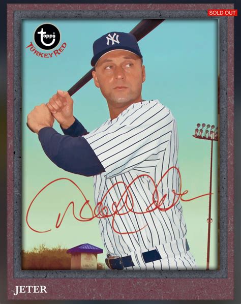 Derek Jeter New York Yankees Signature Turkey Red Insert Card