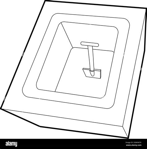 Dug Grave Icon Outline Style Stock Vector Image And Art Alamy