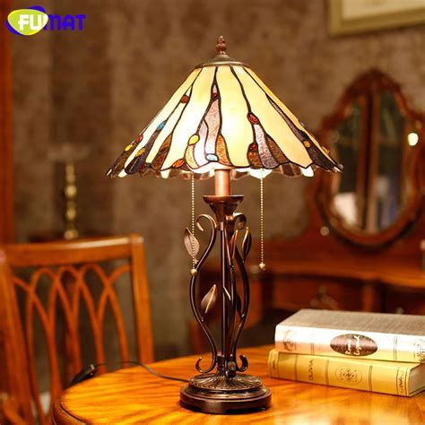 Fumat Glass Table Lamps European Mission Style For Living Room Bedside