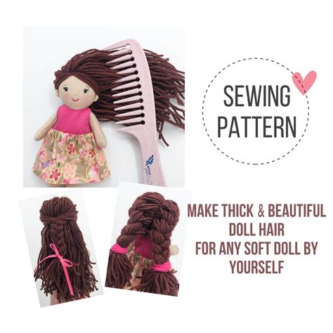 Doll Hair Pattern Doll Hairstyle Tutorial Rag Doll Hair Etsy