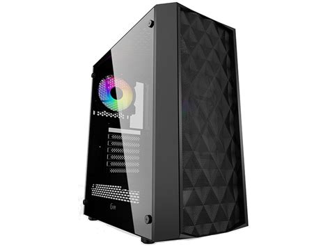 Powercase Компьютерный корпус Diamond Mesh LED ATX Tempered Glass CMDM ...