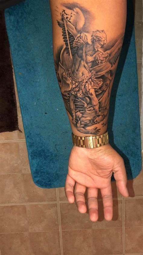 Just Forearm Tattoos For Men Of Archangel Ichael