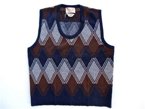 Vintage Argyle Sweater Vest Men S Size Medium Sweater Vest Mens