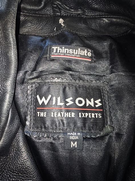 Vintage Wilson Motorcycle Jacket Mens Medium Black L Gem