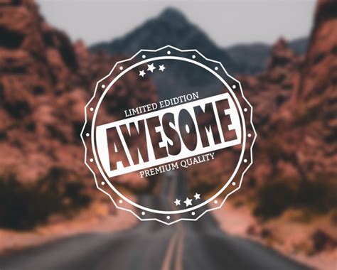 Awesome Badge Vector - Mockup Templates Images Vectors Fonts Design