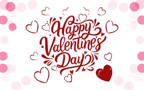 Lettering Valentine S Day Background Vector Happy Valentines Day