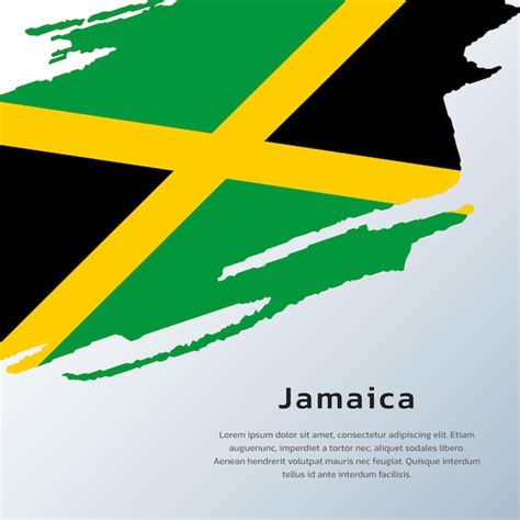 Ilustração do modelo de bandeira da jamaica Vetor Premium