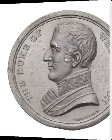 Canvas Print Of Medal Commemorating The Duke Of Wellington