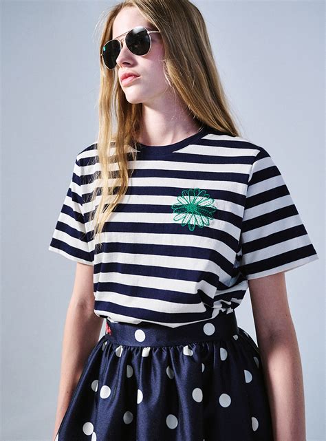 Mardi Mercredi Tshirt Stripe Essentialnavy Green