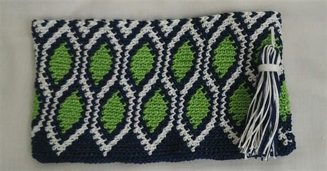 Crochet Kalaakari Tapestry Crochet Clutch Purse Free Pattern