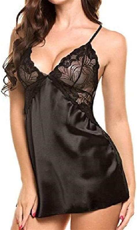 Yldcn Women S Erotic Dresses Women Sexy Lingerie Babydoll Lace Lace Halter Erotic Nightwear