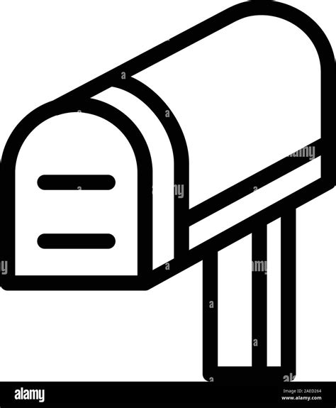 Metal Mailbox Icon Outline Style Stock Vector Image Art Alamy