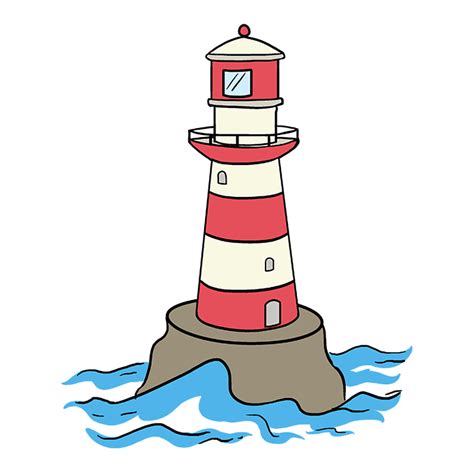 How to Draw a Lighthouse - Really Easy Drawing Tutorial