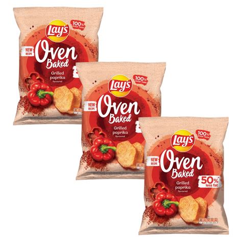 Chipsy Ziemniaczane Lay S Oven Baked Pieczone Grillowana Papryka 3x