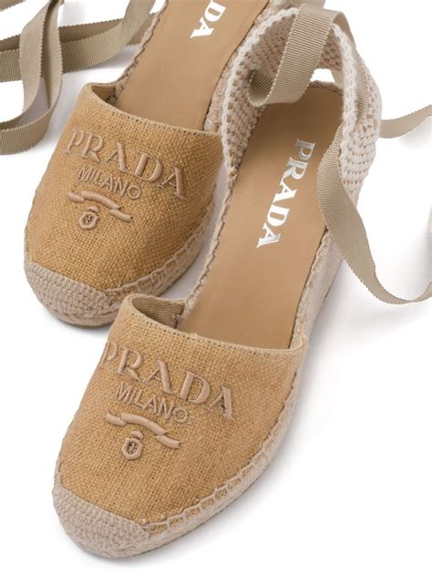 Prada Espadrille Wedge Sandals Farfetch