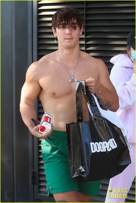 Bryce Hall Shows Off Ripped Shirtless Body While Leaving The Gym With