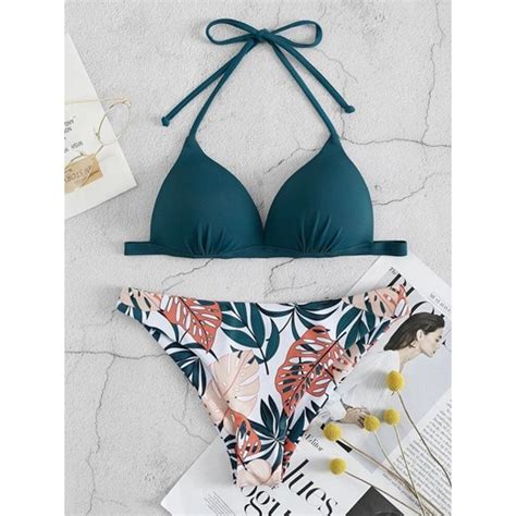 SHEIN Kolorowy dwuczęściowy strój bikini L SUPELO
