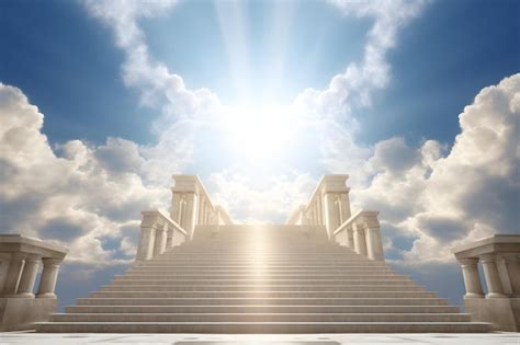 Premium Photo Rising Toward The Celestial Staircase To The Heavenly Sky