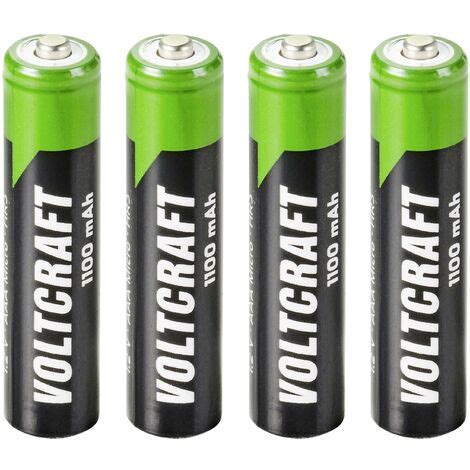 Pile Rechargeable LR3 AAA VOLTCRAFT HR03 NiMH 1100 MAh 1 2 V 4 Pc S