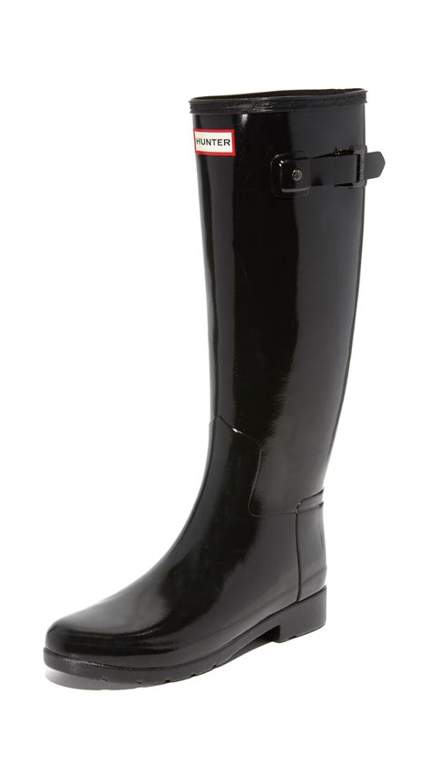 Hunter Boots Original Refined Gloss Boots - Black | Shop Your Way ...