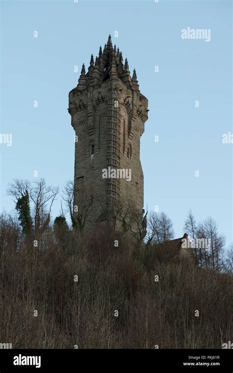 Wallace Monument At Duskabbey Craig Stirling Scotland Stock Photo