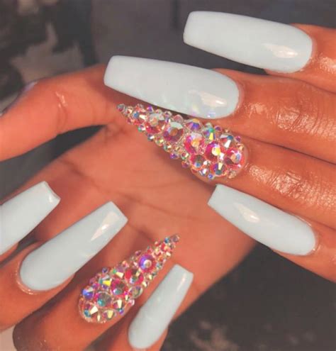 Pin ‘ Kjvougee ♥️ Dope Nails Bling Nails Rhinestone Nails Glitter