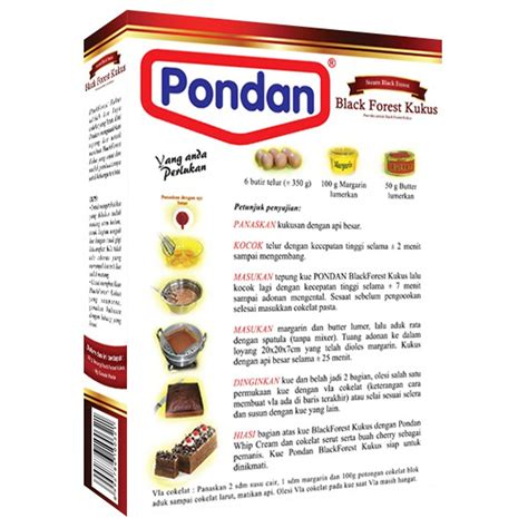 Pondan Blackforest Steam Cake Mix 400gr Javanese Taste