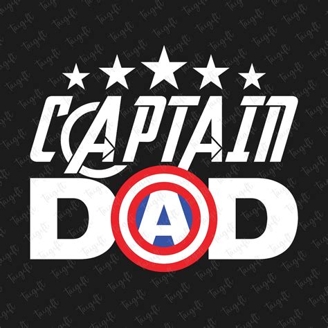 Captain Dad Svg Dad Superhero Svg Super Dad Svg Fathers Day Svg New