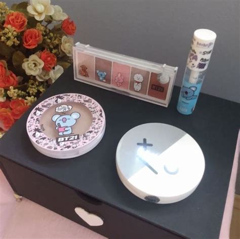 Maquiagem Vegana Completa K Pop Bts Bt21 Make Importada Paleta Sombra Nude Iluminador Gloss