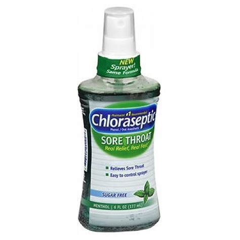 Chloraseptic Sore Throat Relief Spray Menthol 6 Oz By Med Tech Products