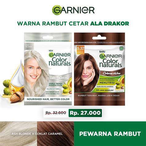 Jual Paket Hemat Garnier Semir Sachet Ash Blonde Golden Brown