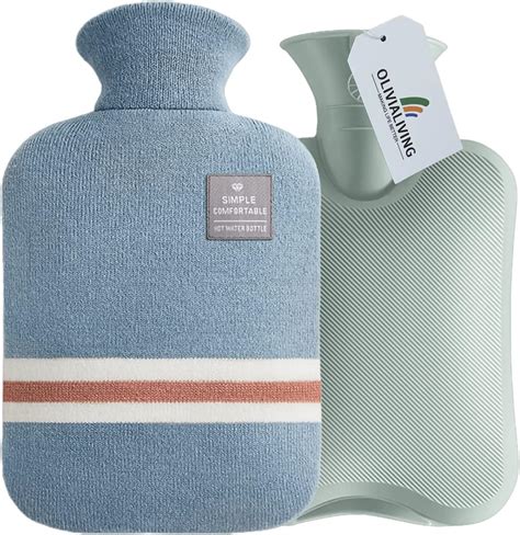 Amazon HomeTop Premium Classic Rubber Hot Water Bottle With Cute Knit Cover Liter