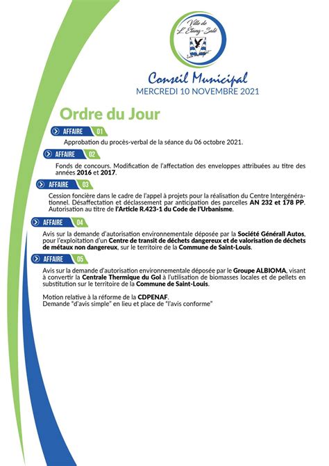 Calaméo Ordre du Jour CM du 10 novembre 2021