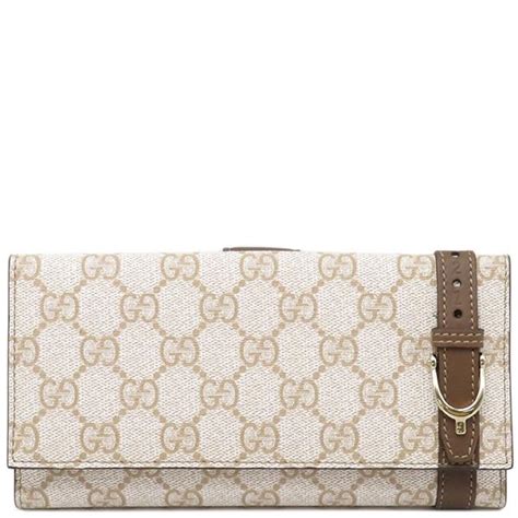 GG グッチ 長財布 ニース コンチネンタル ウォレット GGスプリームキャンバス ブラウン ベージュ 茶 309754 中古 ...