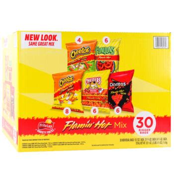 Frito Lay Variety Pack Ct Lss Flamin Hot Mix Assorted Pinecone Distribution Inc