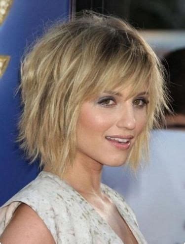 Medium Layered Haircuts With Side Bangs Synthetic Hair Women Bob Blonde Wigs