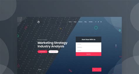 Hero Header Landing Page Adobe Xd Template Vol 137