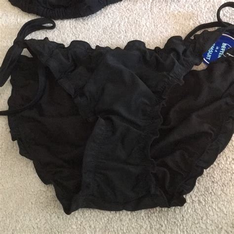 Swimsuits For All Swim Nwt Swimsuits All Black Bikini Set Wsmall Ruffle Poshmark