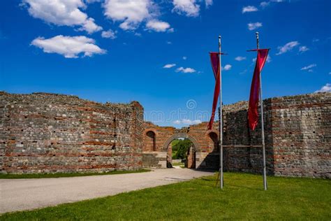 Ancient Roman Ruins At Felix Romuliana Near Gamzigrad In Serbia Under A