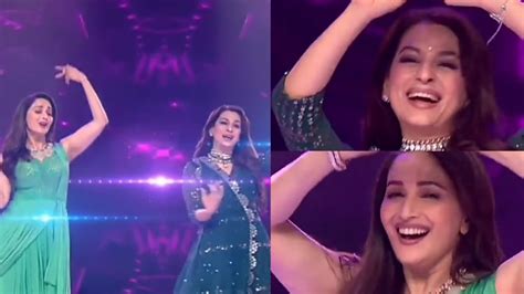 When Madhuri Dixit Juhi Chawla Danced Together To Ghoonghat Ki Aadh Se Watch Bollywood