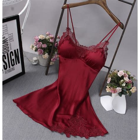 Love U Women Sexy Lingerie Silk Lace Robe Dress Babydoll Nightdress Nightgown Sleepwear