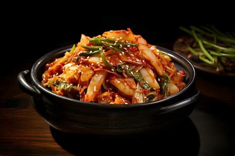 Premium AI Image | Kimchi the iconic Korean side dish of fermented ...