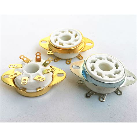 1PC Gold Plated 8PIN Tube Socket Ceramic GZC8 Y 6 G Valve Tube Base