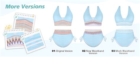 Amazon Blooming Jelly Women High Waisted Bikini Sets Tummy Control Swimsuits Color Block