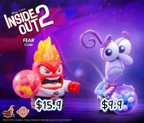 Hot Toys Popmart Disney And Pixar Inside Out 2 Cosbi Collection Blind Box Series Anger Fear