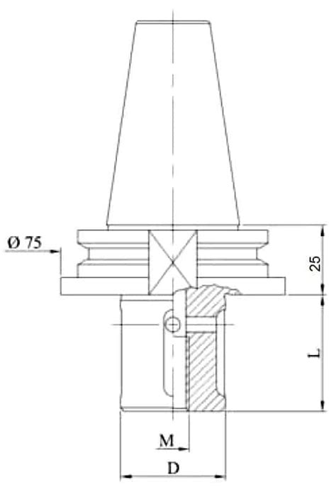 ОПРАВКА ДЛЯ ШЛИФОВАЛЬНОГО КРУГА ISO 40 - TM Pnevmolux