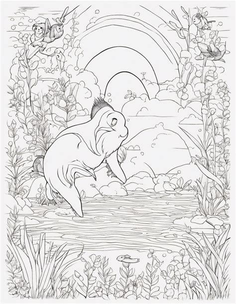 Free realistic rainbow friends coloring page 2023