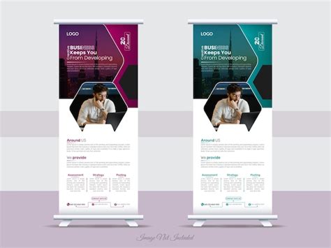 Premium Vector Modern Business Roll Up Standee Design Banner Template