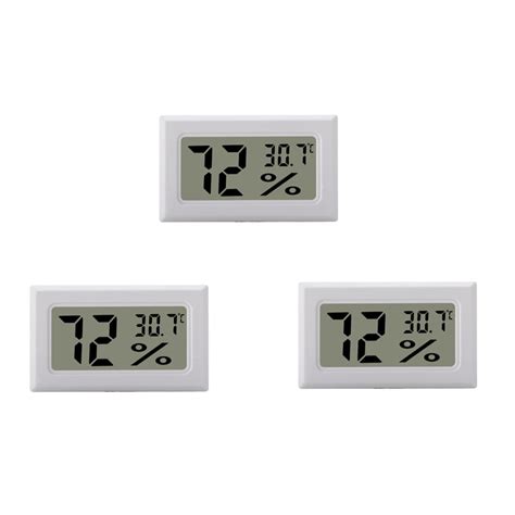 INF Mini Digital Termometer Hygrometer 3 Pack Vit Elgiganten Elgiganten